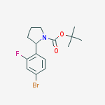 Structure of 1-Boc-2-(4-bromo-2-fluoro-phenyl)-pyrrolidine