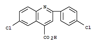 Structure of 6-CHLORO-2-(4-CHLOROPHENYL)-4-QUINOLINE CARBOXYLIC ACID