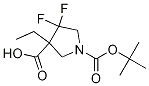 1-tert-Butyl 3-ethyl 4,4-difluoropyrrolidine-1,3-dicarboxylate结构式