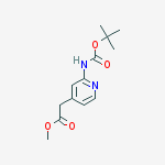 Structure of (2-TERT-BUTOXYCARBONYLAMINO-PYRIDIN-4-YL)-ACETIC ACID METHYL ESTER