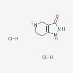 Structure of 3H-Pyrazolo[4,3-c]pyridin-3-one, 1,2,4,5,6,7-hexahydro-, hydrochloride (1:2)