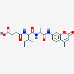 N-SUCCINYL-ILE-ALA 7-AMIDO-4-METHYLCOUMARIN结构式