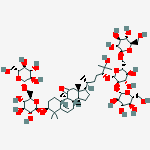 Structure of (24R)-3β-[6-O-(β-D-Glucopyranosyl)-β-D-glucopyranosyloxy]-24-[2-O,6-O-bis(β-D-glucopyranosyl)-β-D-glucopyranosyloxy]25-hydroxycucurbita-5-ene-11-one