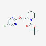 Structure of 2-(5-Chloro-pyrimidin-2-yloxymethyl)-piperidine-1-carboxylic acid tert-butyl ester