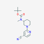 Tert-butyl N-[1-(4-cyanopyridin-2-yl)piperidin-3-yl]-n-methylcarbamate结构式