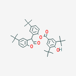 Structure of [4-tert-butyl-2-(5-tert-butyl-2-oxo-3h-1-benzofuran-3-yl)phenyl] 3,5-ditert-butyl-4-hydroxybenzoate