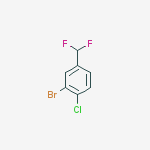 Structure of 2-BROMO-1-CHLORO-4-(DIFLUOROMETHYL)BENZENE, 98%