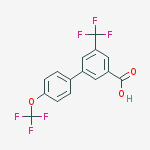 3-[4-(trifluoromethoxy)phenyl]-5-(trifluoromethyl)benzoic Acid结构式