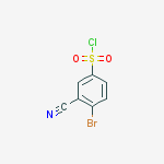 Structure of 4-BROMO-3-CYANOBENZENE-1-SULFONYL CHLORIDE