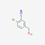 Structure of 2-bromo-5-(hydroxymethyl)benzonitrile