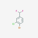 Structure of 1-BROMO-2-CHLORO-4-(DIFLUOROMETHYL)BENZENE