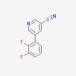 Structure of 5-(2,3-difluorophenyl)pyridine-3-carbonitrile