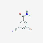 Structure of 3-bromo-5-cyanobenzamide