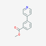 Structure of Benzoic acid, 3-(4-pyridinyl)-, methyl ester