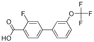 2-Fluoro-4-(3-trifluoromethoxyphenyl)benzoic acid结构式
