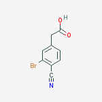 Structure of 2-(3-bromo-4-cyanophenyl)acetic acid