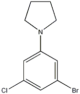 1-(3-Bromo-5-chlorophenyl)pyrrolidine结构式