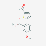 2-(5-formylthiophen-2-yl)-5-methoxybenzoic Acid结构式
