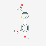 Structure of 5-(3-hydroxy-4-methoxyphenyl)thiophene-2-carbaldehyde