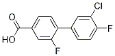 Structure of 3'-Chloro-2,4'-difluoro-[1,1'-biphenyl]-4-carboxylic acid