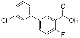 5-(3-Chlorophenyl)-2-fluorobenzoic acid结构式