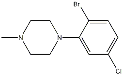 1-(2-Bromo-5-chlorophenyl)-4-methylpiperazine结构式