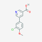 Structure of 5-(3-chloro-4-methoxyphenyl)nicotinic acid