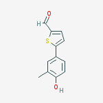 Structure of 5-(4-hydroxy-3-methylphenyl)thiophene-2-carbaldehyde