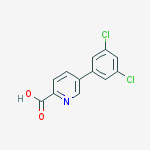 5-(3,5-Dichlorophenyl)picolinic acid结构式