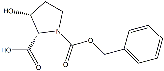 (2S,3R)-3-hydroxy-1,2-Pyrrolidinedicarboxylic acid, 1-(phenylMethyl) ester结构式