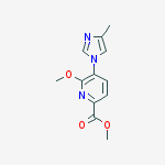 Structure of METHYL 6-METHOXY-5-(4-METHYL-1H-IMIDAZOL-1-YL)PYRIDINE-2-CARBOXYLATE