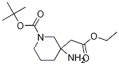 Structure of tert-butyl 3-aMino-3-(2-ethoxy-2-oxoethyl)piperidine-1-carboxylate