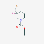 Tert-butyl 3-(bromomethyl)-3-fluoropiperidine-1-carboxylate结构式