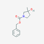 Benzyl 3-hydroxy-3-methylpyrrolidine-1-carboxylate结构式