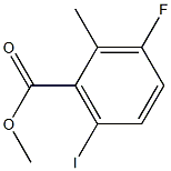 Structure of methyl 3-fluoro-6-iodo-2-methylbenzoate