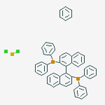 Structure of (S)-(+)-2,2-BIS(DIPHENYLPHOSPHINO)-1,1-BINAPHTHALENE]CHLORO(BENZENE)RUTHENIUM CHLORIDE