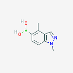 Structure of 1,4-Dimethyl-1H-indazol-5-yl-5-boronic acid