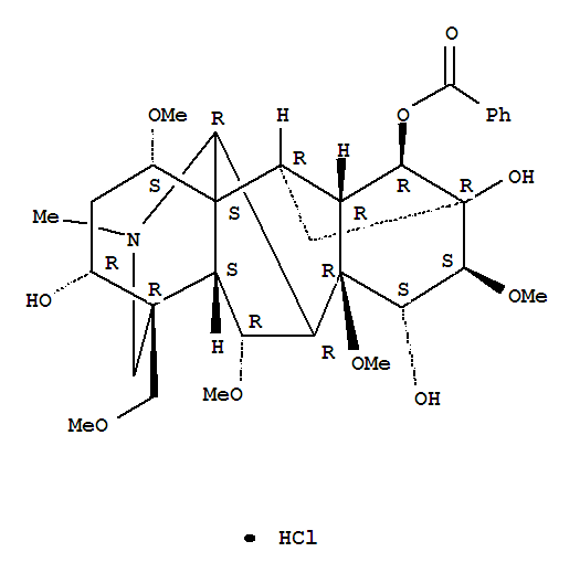 Structure of Benzoylmesaconine hydrochloride