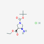Structure of (3R,4S)-4-Amino-1-Boc-3-Pyrrolidinecarboxylic Acid Ethyl Ester Hcl