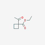 Ethyl 1-acetylcyclobutane-1-carboxylate结构式