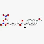 Structure of (5s)-5,6-bis(nitrooxy)hexyl (2s)-2-(6-methoxy-2-naphthyl)propanoa Te