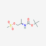 Structure of (2S)-2-[(tert-Butoxycarbonyl)amino]propyl methanesulfonate