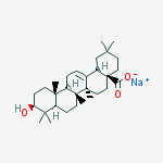 Olean-12-en-28-oic acid, 3-hydroxy-, monosodium salt, (3b)-结构式