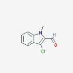 Structure of 1H-Indole-2-carboxaldehyde, 3-chloro-1-methyl-