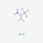 Structure of 2-Butanamine, 1,1,1-trifluoro-3-methyl-, hydrochloride (1:1)