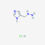 Structure of 1H-Imidazole, 5-(hydrazinylmethyl)-1-methyl-, hydrochloride (1:1)