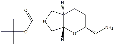 Structure of (2R,4ar,7aS)-tert-butyl 2-(aminomethyl)hexahydropyrano[2,3-c]pyrrole-6(2H)-carboxylate
