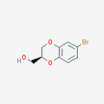 Structure of [(2S)-6-bromo-2,3-dihydro-1,4-benzodioxin-2-yl]methanol