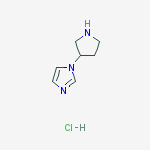 1-(pyrrolidin-3-yl)-1H-imidazole hydrochloride结构式