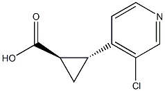 Structure of (1R,2R)-2-(3-chloropyridin-4-yl)cyclopropanecarboxylic acid
